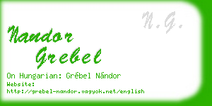 nandor grebel business card