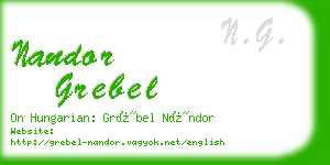 nandor grebel business card